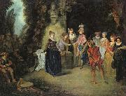 Jean-Antoine Watteau Love in the French Theatre oil painting